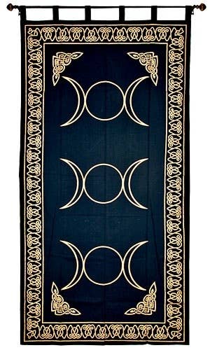 Three Triple Moon Curtain (Gold) - 44"x88"