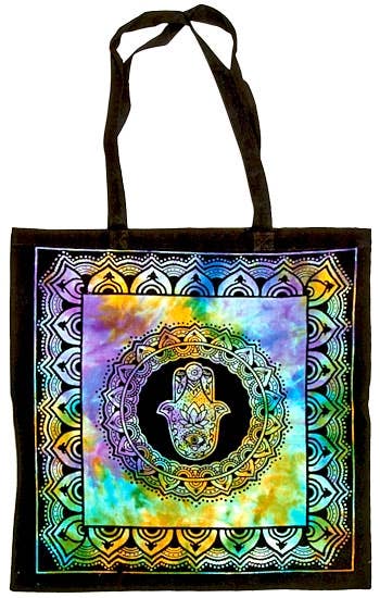 Hand of Fatima Tote Bag 18"x18" (Tie Dye)