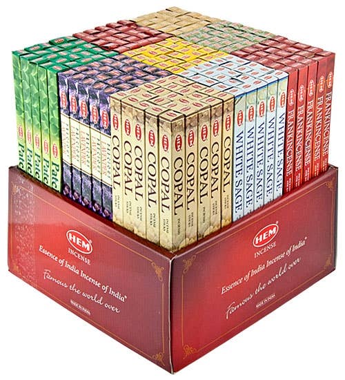 8 Sticks Hem Square Pack Incense Display Set - 225 Packs