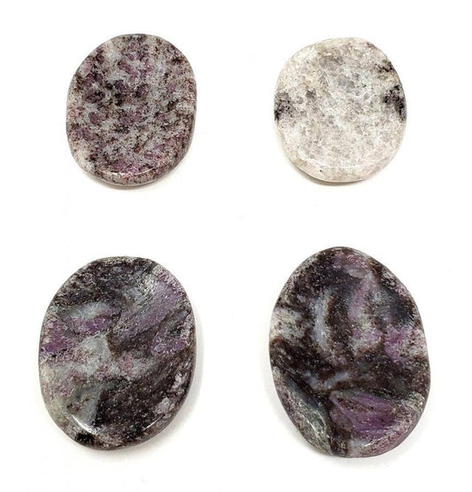 Worry Gemstone - Ruby Feldspar Oval Stones (4 Pack) 1-1.5"L