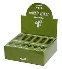 Morning Star Green Tea Incense  50 Sticks (12 Packs)