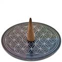 2 Pieces Flower of Life Incense Plate Burner - 4"D