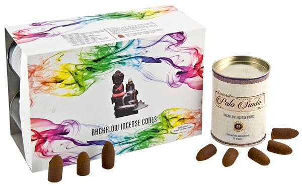 Goloka Palo Santo Backflow Incense Cones - 24 Cones Pack 6 P