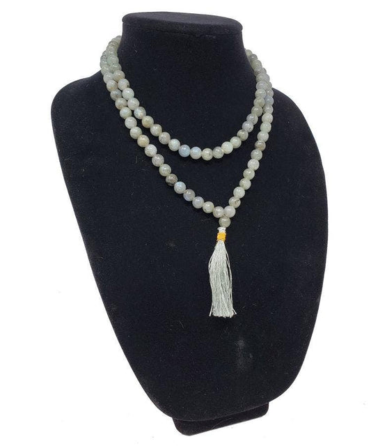 Labradorite Gemstone Necklace/Prayer Mala (108 beads)