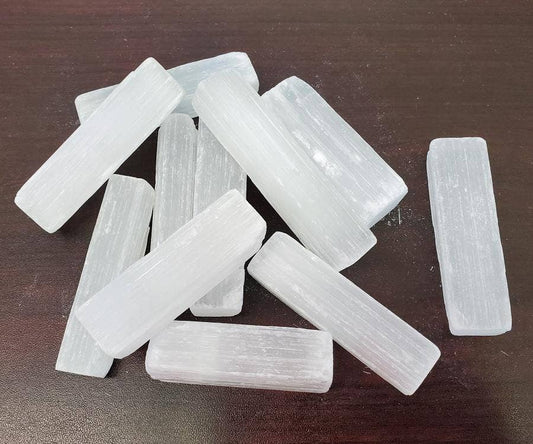 Selenite unpolished Rough Sticks 2" Long Approx. ( 1Lb)