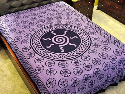 Celtic Spiral Tapestry (Purple) - 72" x 108"