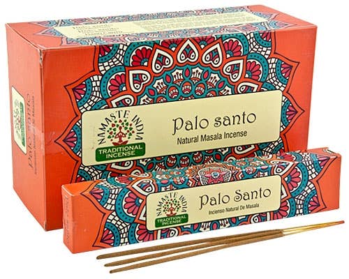 Namaste India - Palo Santo Incense - 12 Sticks Pack