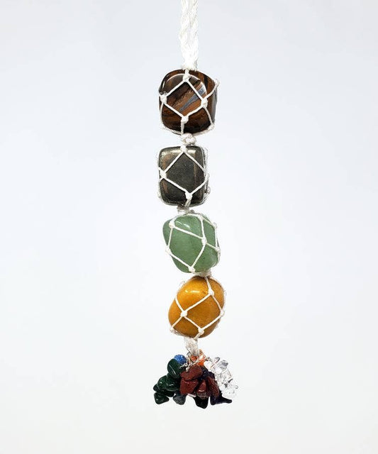 Assorted Gemstone Wall Hanging 8" high