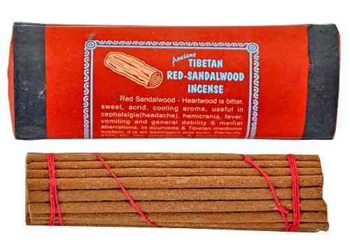 6 Packs Tibetan Red Sandalwood Incense 30 Sticks - 4.5"L