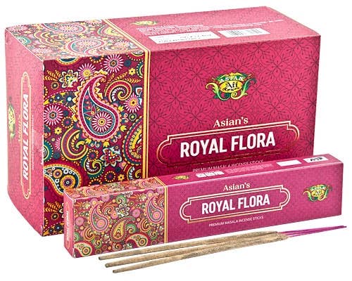 Royal Flora Incense - 15 Sticks Pack (12 Packs Per Box)