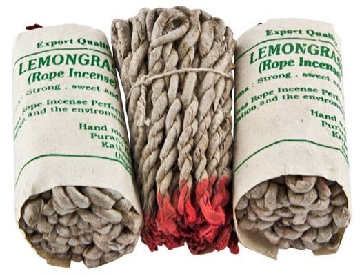 6 Packs Lemongrass Tibetan Rope Incense 45 Sticks - 3.5"L