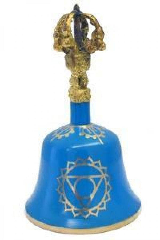 Sea Blue "Throat Chakra" Tibetan Bell (Note "A")