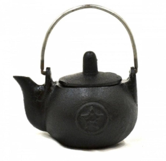 Pentacle Cast Iron Kettle look Cauldron 4" L