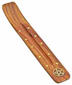 12 Pieces Pentacle Wooden Incense Burner 10"L