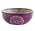 Lotus Flower Carved Bowl Burner in Purple - 5"D, 2"H