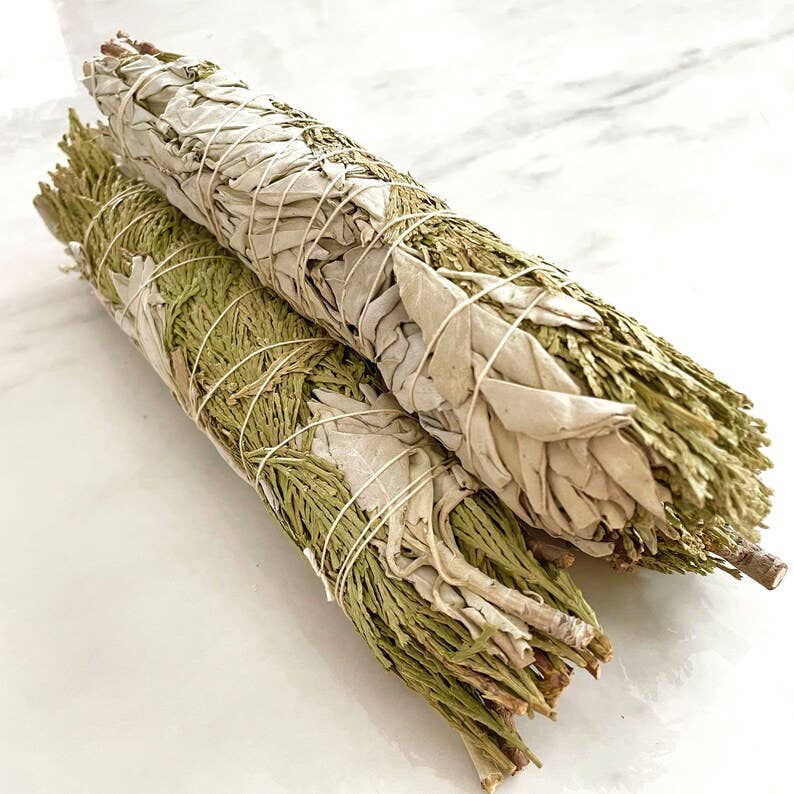 Large White Sage & Cedar Mix 8-9"