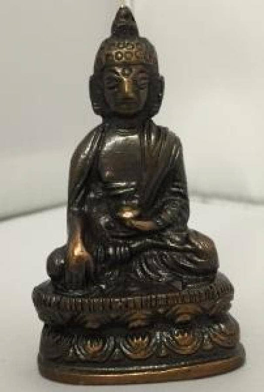 Buddha Meditating 2.5"H Bronze finish