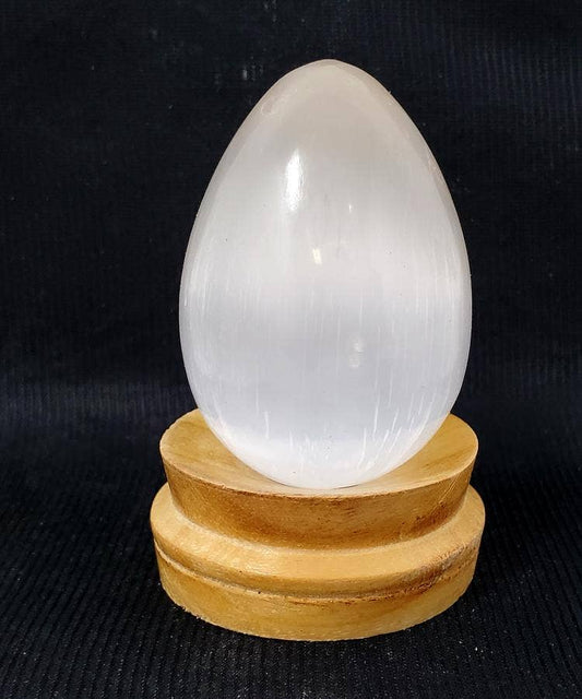 White Selenite Egg 2.5"-3" (Stand not included)