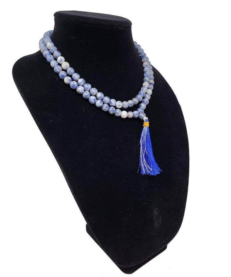 Sodalite Gemstone Necklace/Prayer Mala (108 beads)