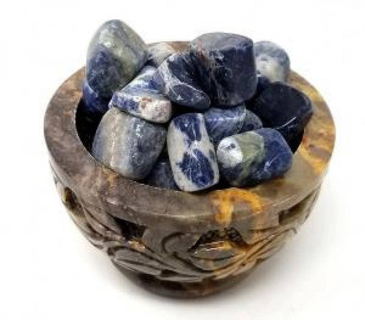 Sodalite Tumbled Stone 1 Lb (Genuine Polished Gemstone)