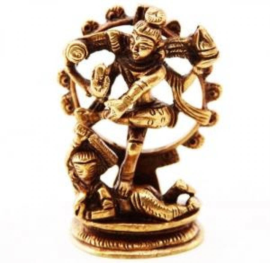 Shiva Natraj Brass 3"H