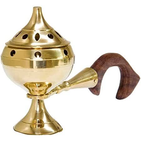 Brass Burner w/ Handle 7"H (#1002) ( 2 Pieces)