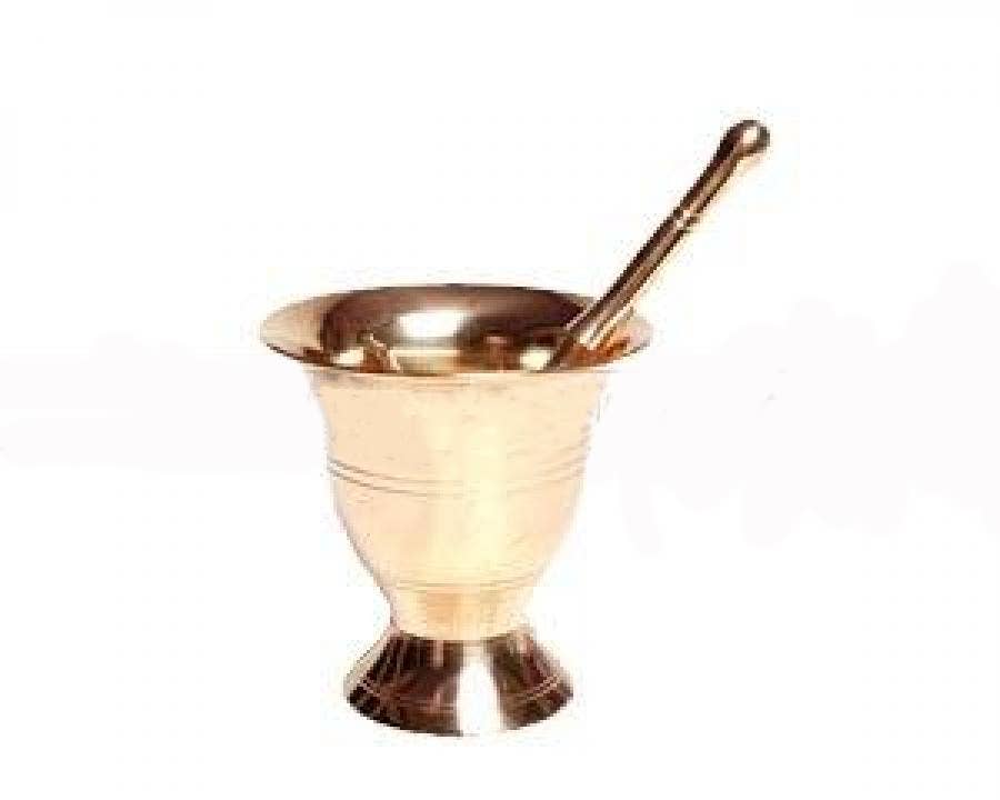 Brass Mortar & Pestle 4"