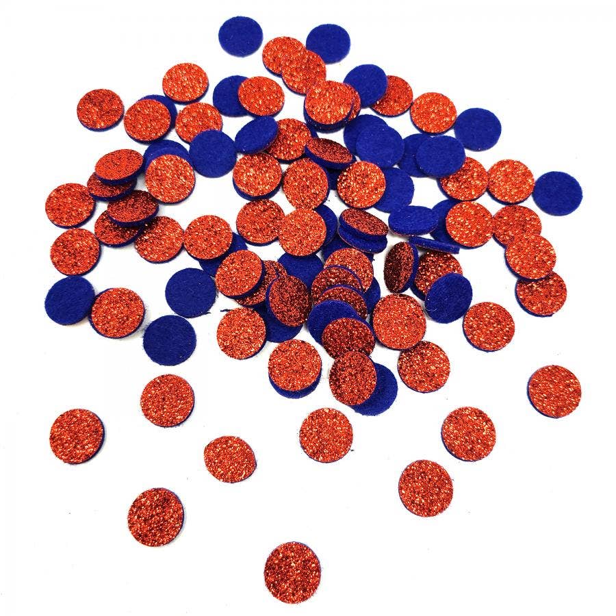 Red Glitter Small Essential Oil Felt Pads - 100 Pcs