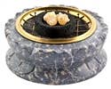 Lotus Carved Charcoal Screen Burner - 4"D, 1.5"H