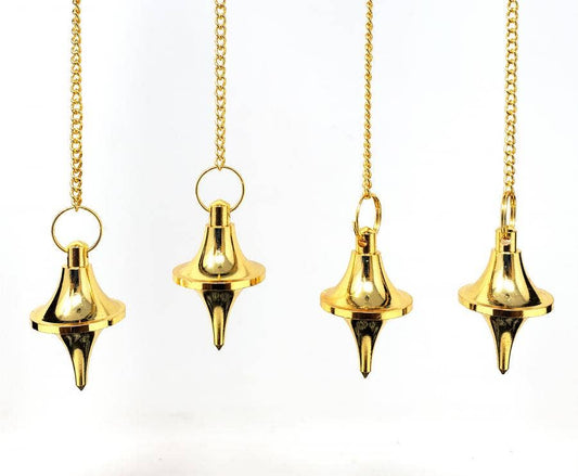 Gold Finish Pendulum 1.75"L with Chain(4PACK)