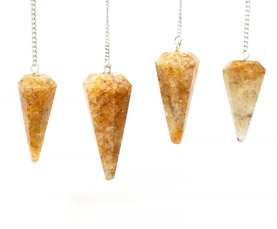 Yellow Aventurine Pendulum with Chain(4PACK)