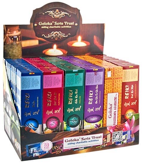 Goloka Reiki Series Incense Display Set - 72 Packs