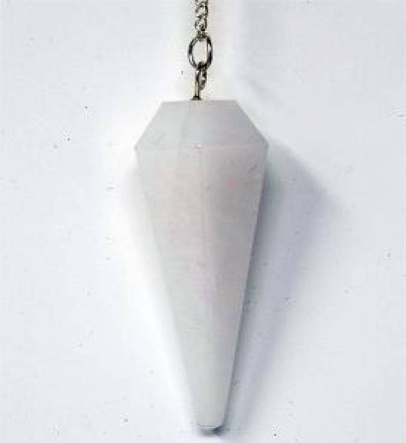 White Agate Pendulum with Chain(4PACK)