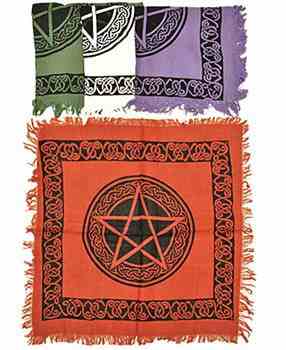 4 Pieces Pentacle Altar Cloth Set -18" x 18"