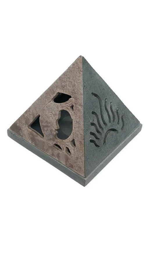 Pyramid Cone Burner Sun & Moon 4.5" H, 4"L