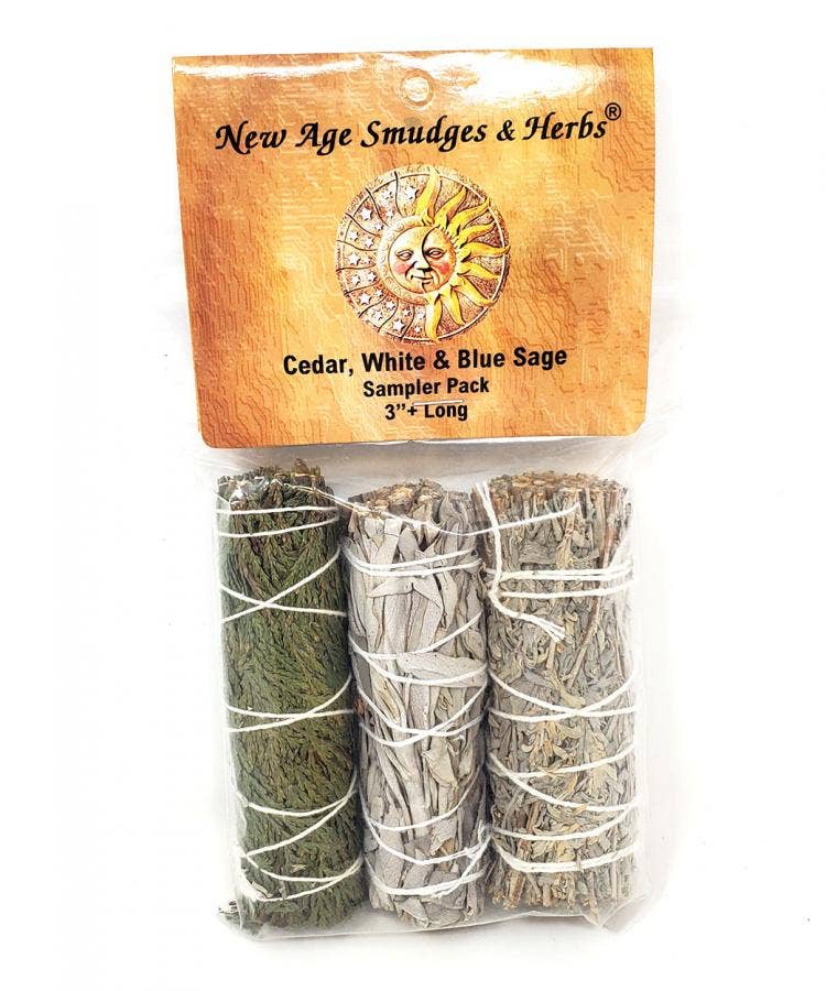 Cedar, White, Blue Sage Sampler 3"