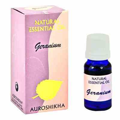 Auroshikha Geranium Natural Essential Oil 10ml - 1/3fl.oz.