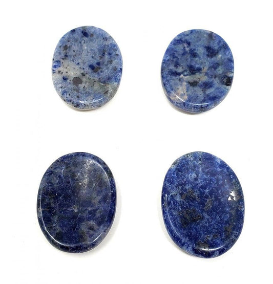 Worry Gemstone - Sodalite Oval Stones (4 Pack) 1-1.5"L