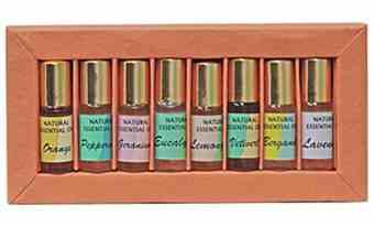 8 Pieces Auroshika Natural Essential Oil Set 5ml - 1/6 Fl.oz