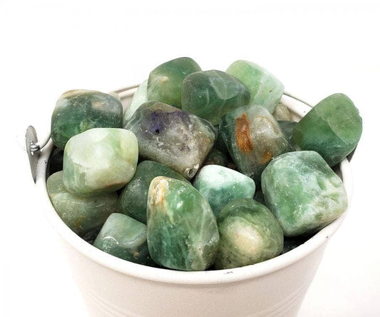 GREEN FLUORITE Tumbled Stone 1 Lb