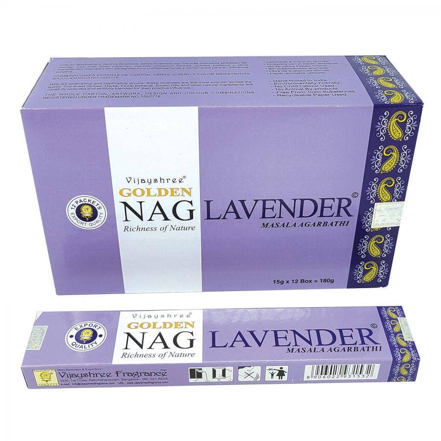 Golden Nag Lavender 15gm (12/box)