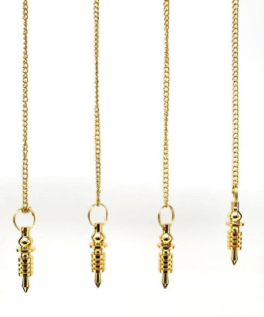 Golden Pendulum 1"L with Chain 8"L (4 PACK)