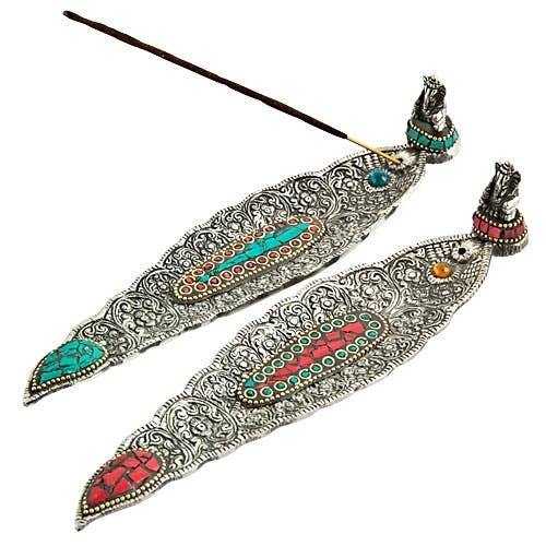 2 Pieces Lord Ganesh Incense Stick Burner - 9"L