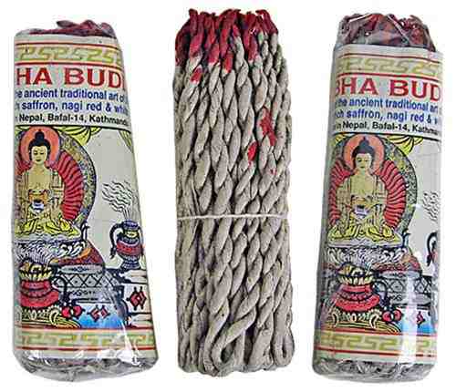 6 Packs Tibetan Amitabha Buddha Rope Incense 45 Sticks - 3.5