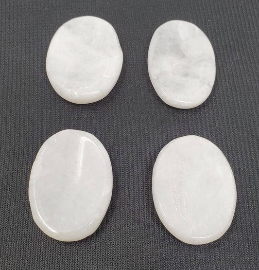 Worry Gemstone - White King Oval Stones (4 Pack) 1-1.5"L