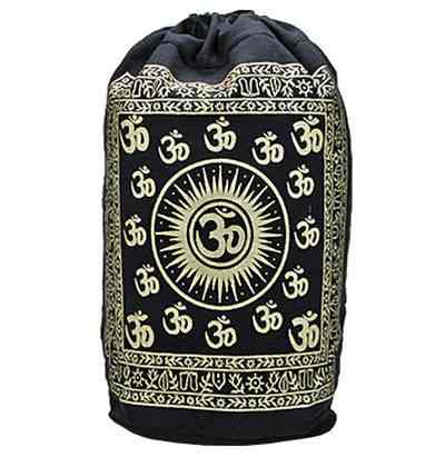 Gold Om Symbol Backpack - 18"L